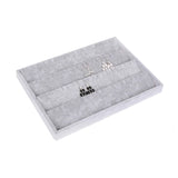 Gray Velvet Earring Display Storage Tray Set