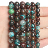 Green Peru Phoenix Turquoise Round Beads for Jewelry Making DIY