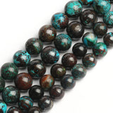 Green Peru Phoenix Turquoise Round Beads for Jewelry Making DIY