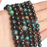 Green Peru Phoenix Turquoise Round Beads for Jewelry Making DIY