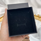 Grey Velvet Box Jewelry Display Ring Case Pendant Necklace Organizer