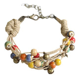 Hand Woven Colorful Ceramic Beads Bracelet Reiki Healing Prayer Strand Bracelet