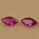 High Hardness Marquise Corundum Stone 5# Red Rose Synthetic Gems