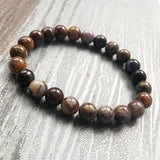 Men's Pietersite Stone Bracelet 8mm Natural Stone Beads