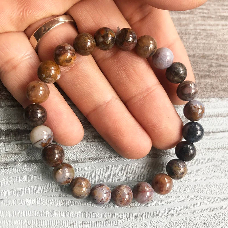Men's Pietersite Stone Bracelet 8mm Natural Stone Beads