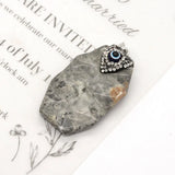 Irregular Agate Evil Eye Pendant for Bracelet DIY
