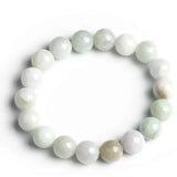 High Jadeite Bracelet Round Smooth 13mm Buddha Elastic Line Bracelet