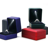 LED Light High Jewelry Box for Rings and Necklaces