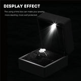 LED Light High Jewelry Box for Rings and Necklaces