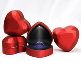 LED High Jewelry Box Engagement Wedding Rings Birthday Gift