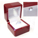 LED High Jewelry Box Engagement Wedding Rings Birthday Gift