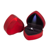 LED High Jewelry Box Engagement Wedding Rings Birthday Gift