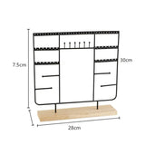 High Jewelry Organizer Wooden Base Earrings Storage Rack
