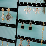 High Jewelry Organizer Wooden Base Earrings Storage Rack