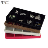 High Jewelry Display Velvet Tray Case for Earrings Rings