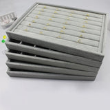 Gray Velvet High Jewelry Display Tray Set for Necklace Bracelet Earrings Ring
