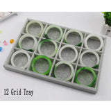 Gray Velvet High Jewelry Display Tray Set for Necklace Bracelet Earrings Ring