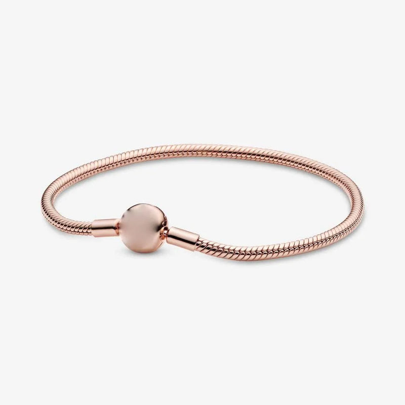 High Jewelry Round Rose Snake Chain Bracelet