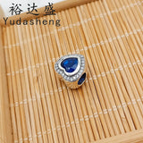 High Jewelry Sparkling Heart Charm Winter Christmas Gift Beaded