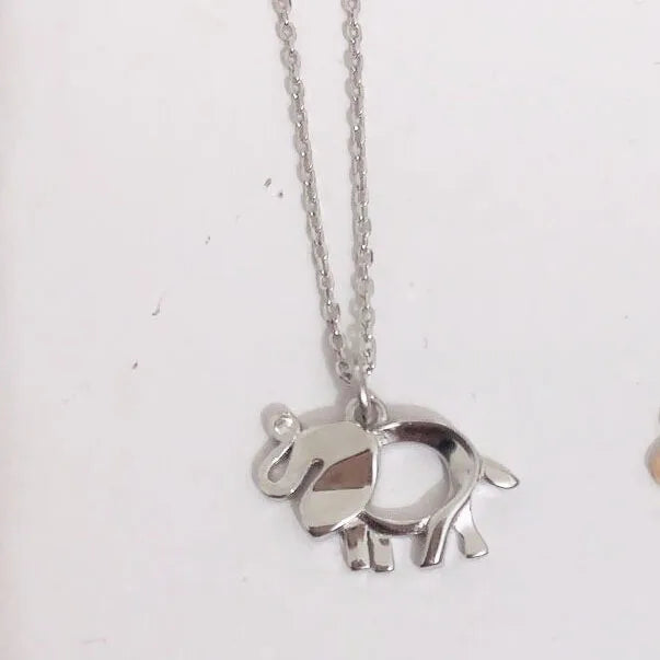 Sterling Silver Elephant Pendant Necklace for Women