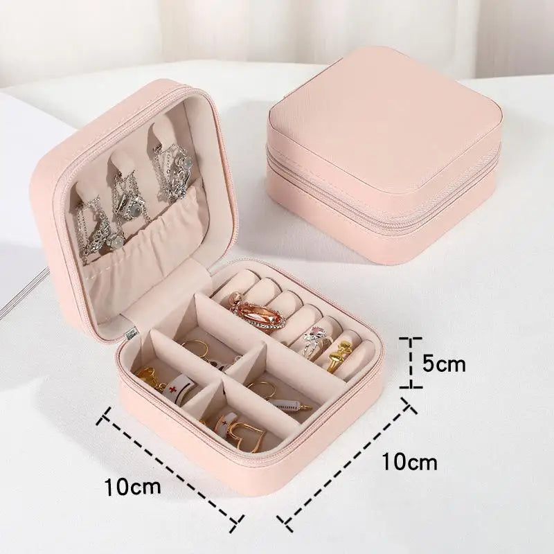High Jewelry Storage Box Travel Organizer Jewelry Case Leather Storage