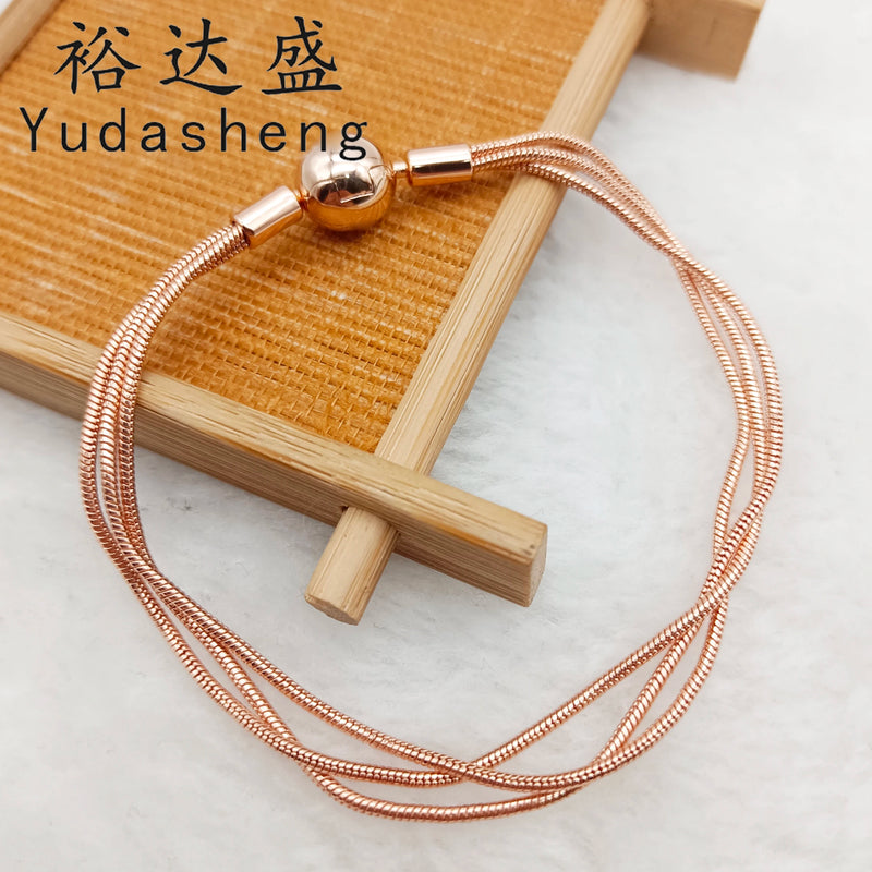Rose Snake Chain Bracelet for High Jewelry