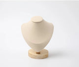 High Jewelry Organizer Display Stand Wooden Base Necklaces Bust Holder