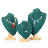 Wooden Base Jewelry Display Stand for Necklaces Chokers