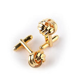 Silver Plated High Knot Cufflinks for Men Shirt Business Wedding French Shirt