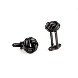 Silver Plated High Knot Cufflinks for Men Shirt Business Wedding French Shirt