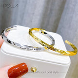 High-Quality Wavy Pattern Cuff Bangle Women's Bracelet
