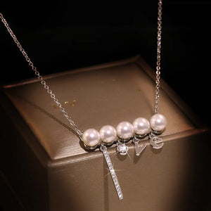 Love Letter Pendant Pearl Necklace for Women