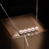 Love Letter Pendant Pearl Necklace for Women
