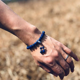 Lapis Lazuli Bracelet Natural Stone 8mm Beads Men Women Bangles