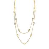 Layered Necklace Chain with Square Linked Necklace for Women