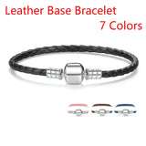 Leather Chain Charms Bracelet Fine Base Bracelets for Women Jewelry