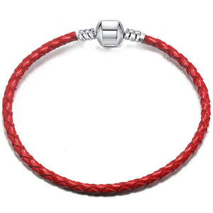 Leather Chain Charms Bracelet Fine Base Bracelets for Women Jewelry