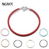 Leather Chain Charms Bracelet Fine Base Bracelets for Women Jewelry