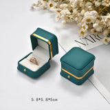 High Leather Jewelry Box Blackish Green Case Organizer Gift Wrapping