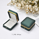 Leather Jewelry Organizer Storage Box Wedding Ring Pendant Bracelet Necklace