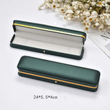 Leather Jewelry Organizer Storage Box Wedding Ring Pendant Bracelet Necklace