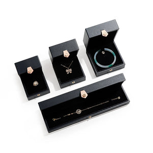 High Leather Ring Box Jewelry Display Ring Oganizer