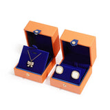 High Leather Ring Box Jewelry Display Ring Oganizer