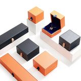 High Leather Ring Box Jewelry Display Ring Oganizer