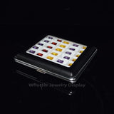 Leatherette Gem Display Box 30 Cells Diamond Case Stone Box