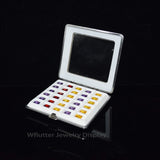 Leatherette Gem Display Box 30 Cells Diamond Case Stone Box