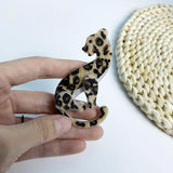 Leopard Animal Brooches For Women Acrylic Safety Pins Jewelry
