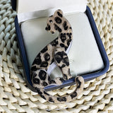 Leopard Animal Brooches For Women Acrylic Safety Pins Jewelry