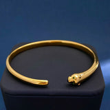 Leopard Head Open Bracelet Bangle for Women Jewelry Sets