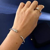Leopard Head Open Bracelet Bangle for Women Jewelry Sets